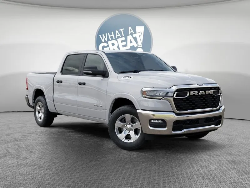 2026 RAM 1500 Big Horn/Lone Star in Bright White Clear-Coat Exterior Paint — front three-quarter view