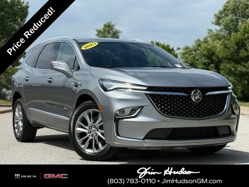 2023 Buick Enclave Avenir in Gray Metallic — front three-quarter view
