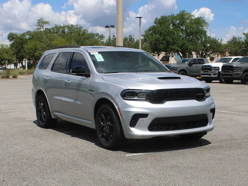 2026 Dodge Durango GT Plus HEMI V8 in Triple Nickel Exterior Paint — front three-quarter view