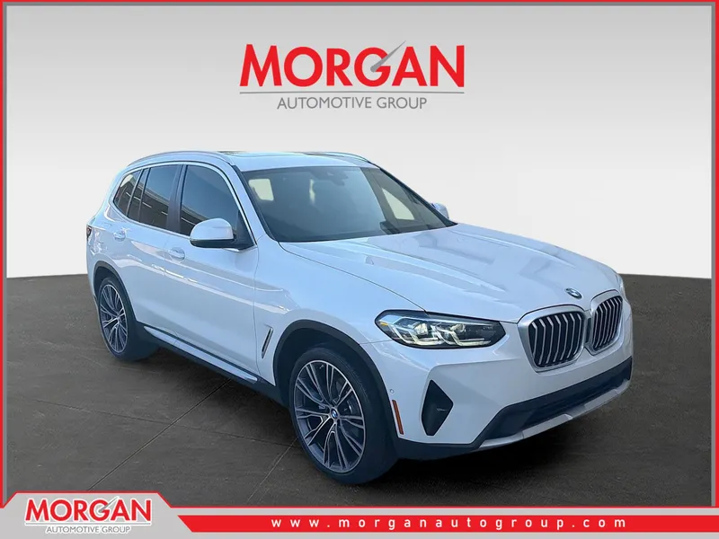 2024 BMW X3 sDrive30i in Mineral White Metallic — front three-quarter view