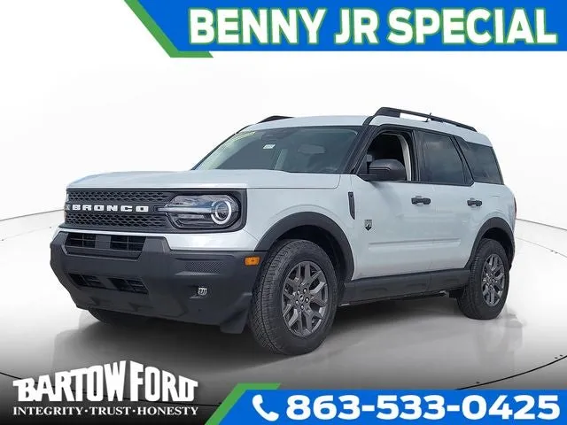 2026 Ford Bronco Sport Big Bend in White Metallic — front three-quarter view
