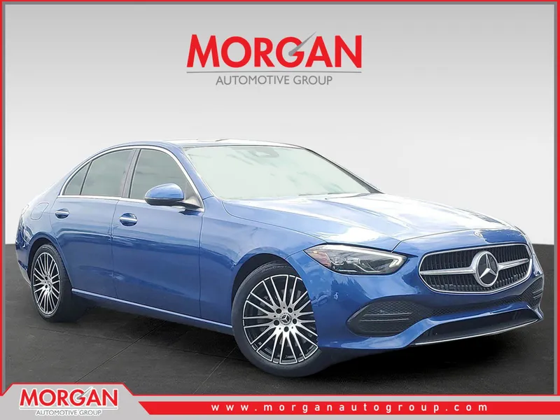 2023 Mercedes-Benz C-Class C 300 in Starling Blue Metallic — front three-quarter view