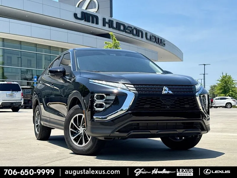 2025 Mitsubishi Eclipse Cross ES BACKED BY HUDSON in Labrador Black Pearl — front three-quarter view