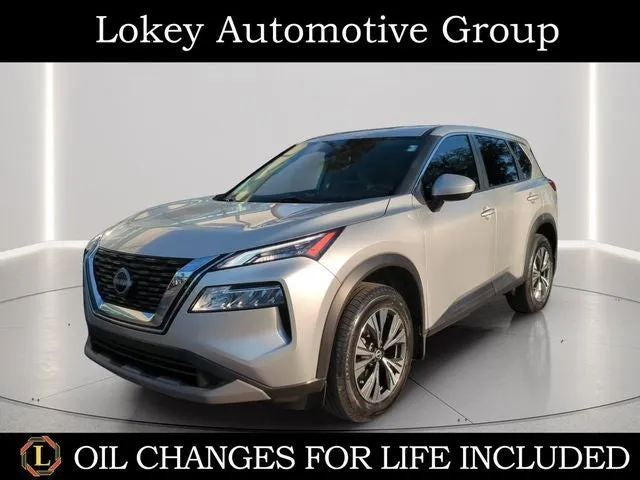 2023 Nissan Rogue SV in Brilliant Silver Metallic — front three-quarter view