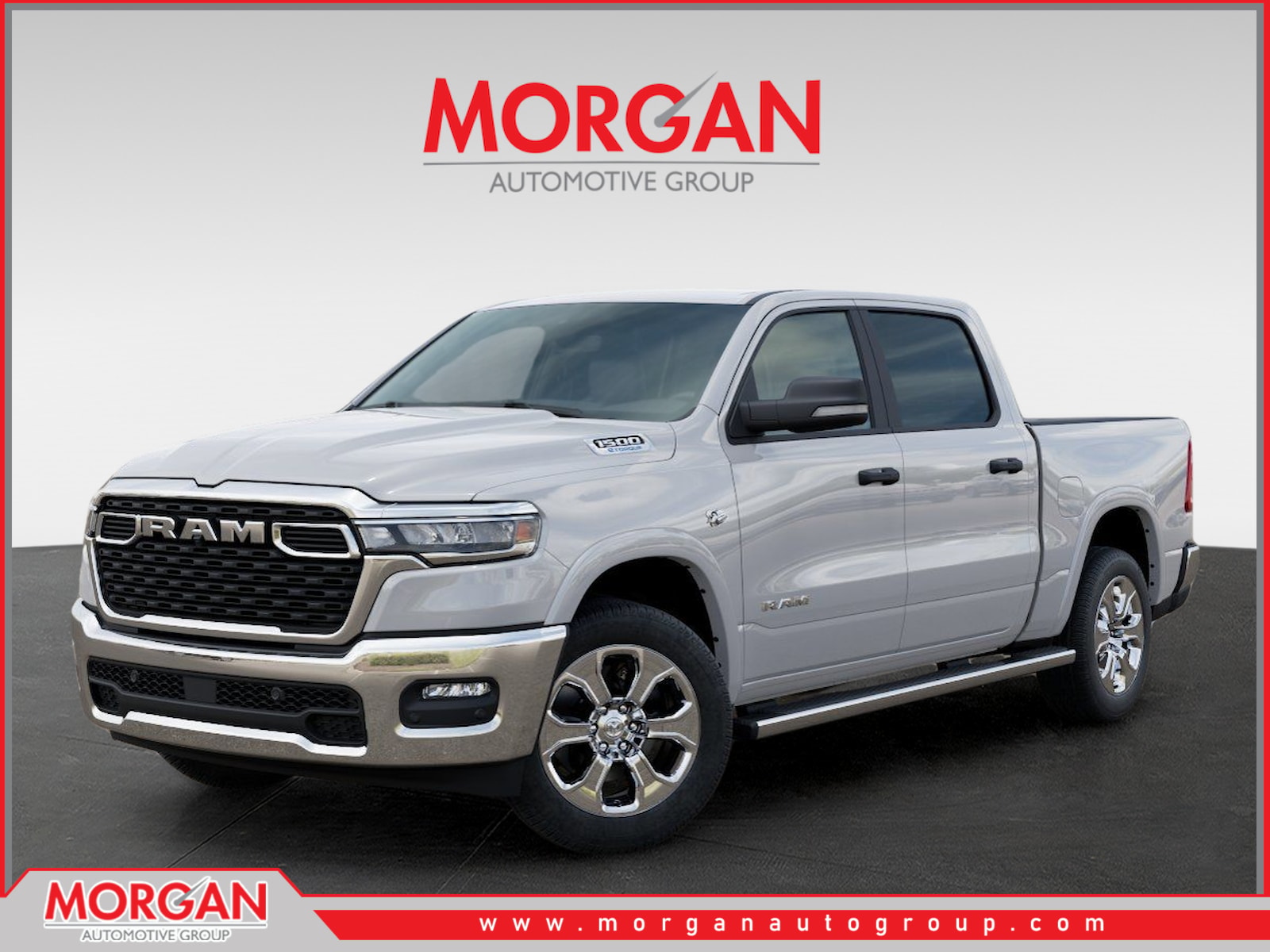 2026 Ram 1500 Big Horn/Lone Star in White — front three-quarter view