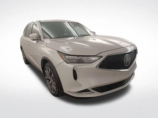 2023 Acura MDX w/Technology Package in White — front three-quarter view