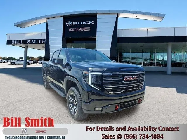 2026 GMC Sierra 1500 AT4 in Onyx Black — front three-quarter view