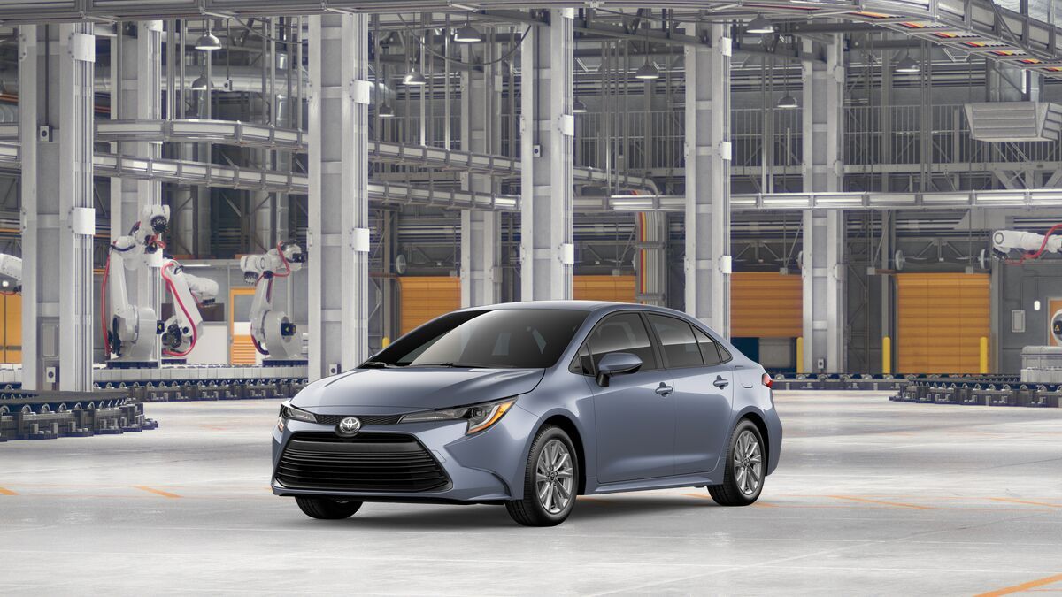 2026 Toyota Corolla LE in Celestite — front three-quarter view