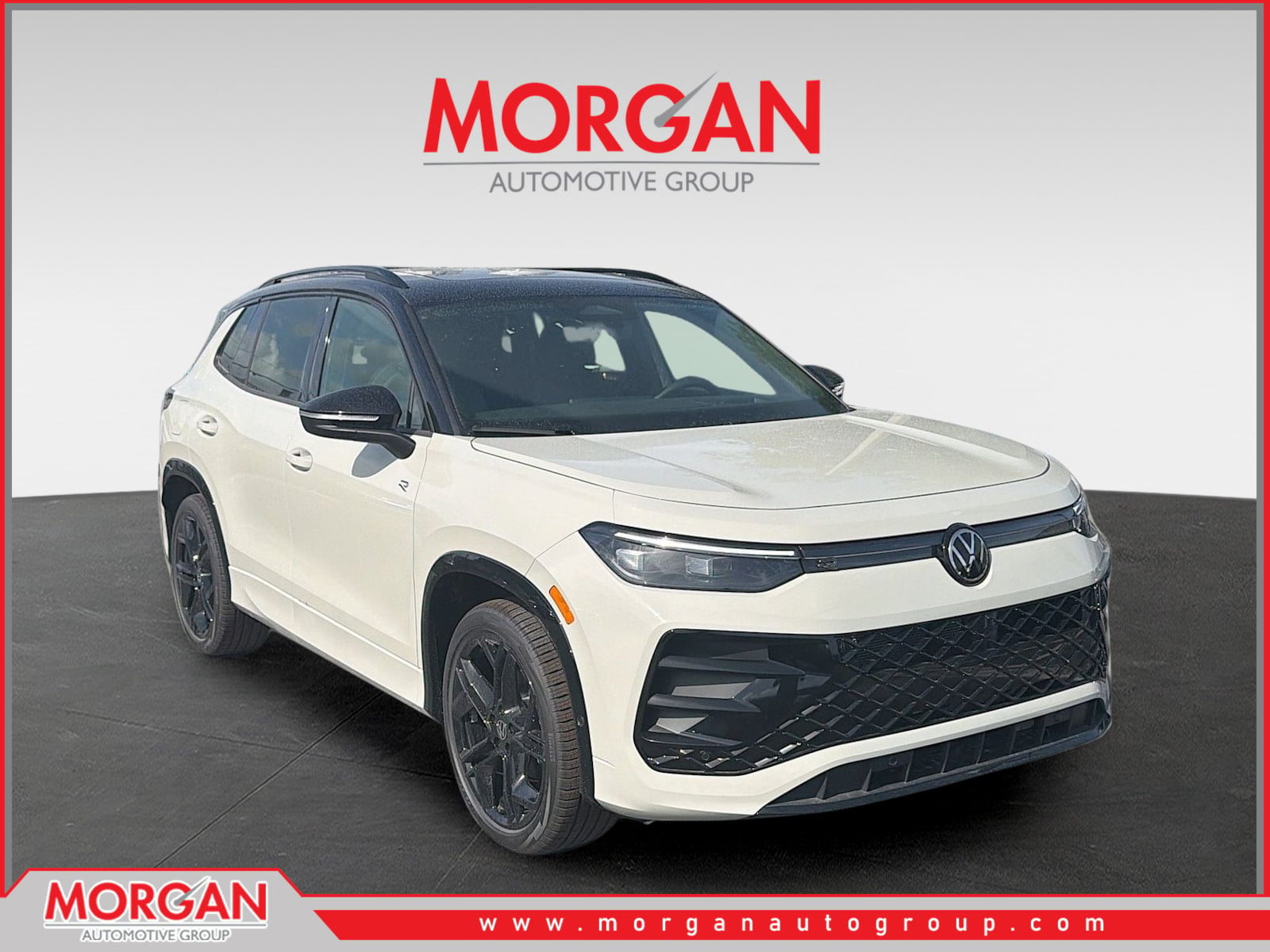 2026 Volkswagen Tiguan SE R-Line Black in Sandstone — front three-quarter view