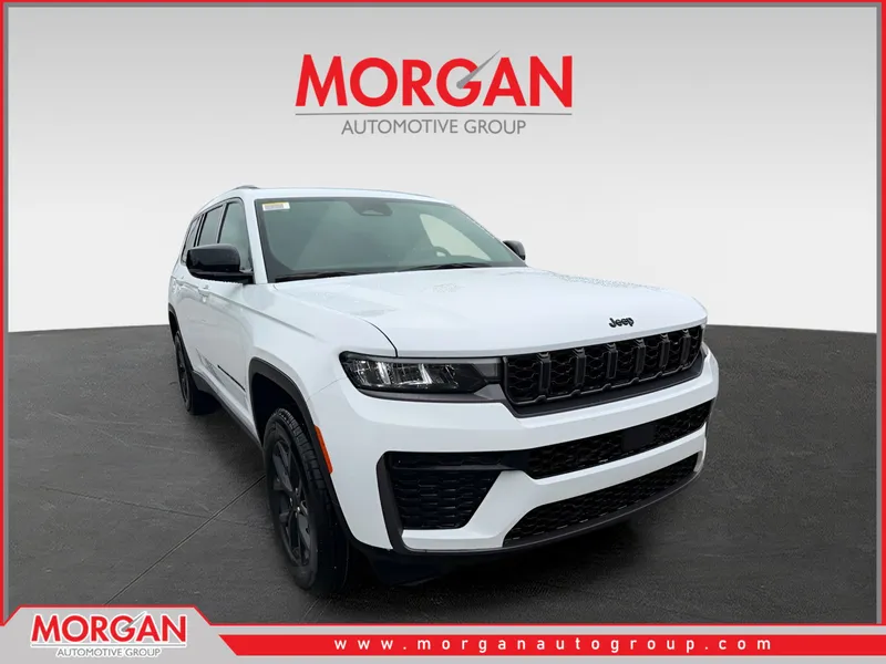 2026 Jeep Grand Cherokee L Laredo Altitude in Bright White Clearcoat — front three-quarter view