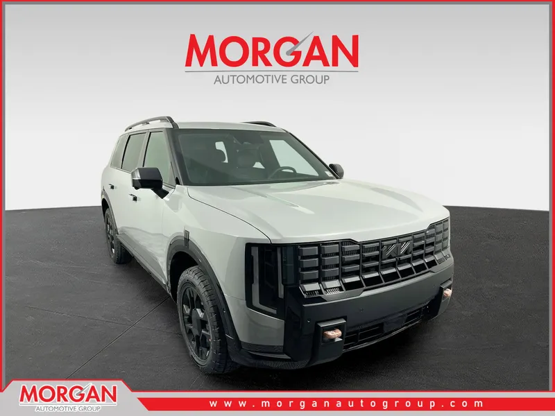 2027 Kia Telluride X-Pro SX-Prestige in Wolf Gray — front three-quarter view
