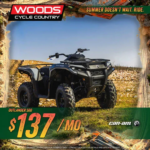 2026 Can-Am® Outlander 500 — front three-quarter view