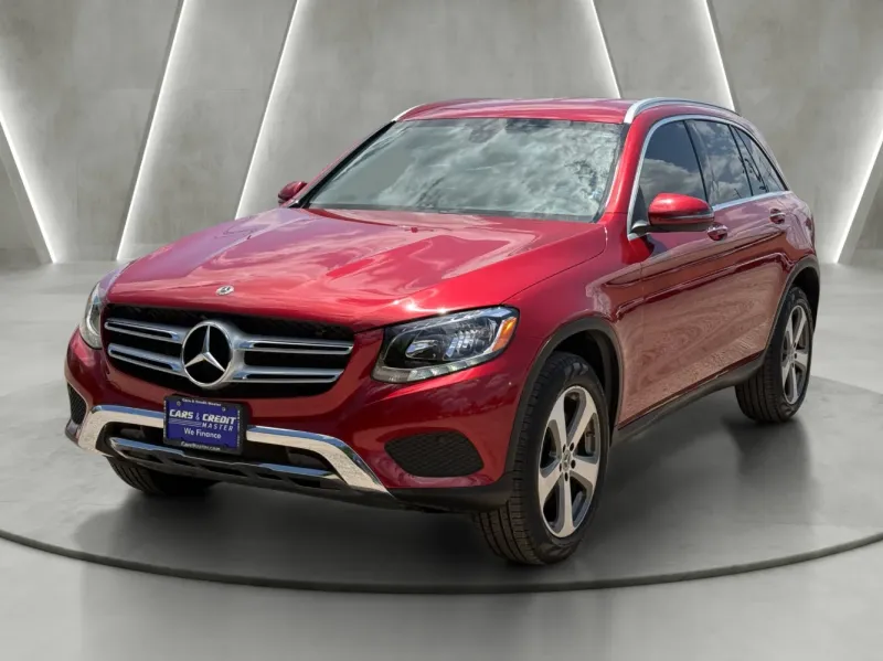 2019 Mercedes-Benz GLC-Class GLC 300 in Red — front three-quarter view
