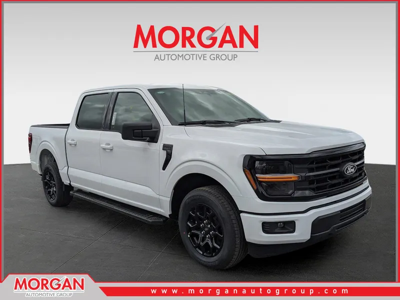 2026 Ford F-150 XLT in White — front three-quarter view