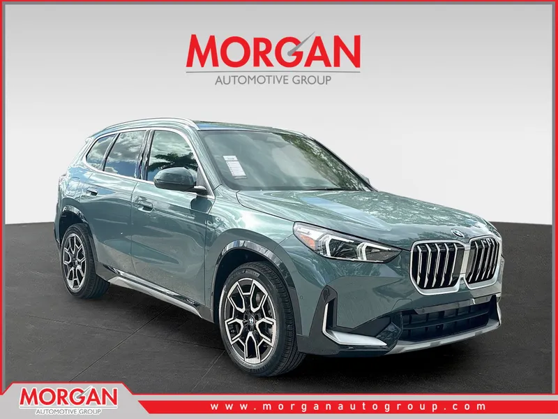 2026 BMW X1 xDrive28i in Cape York Green Metallic — front three-quarter view