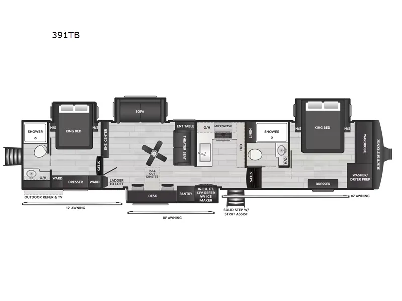2027 Montana High Country 391TB — front three-quarter view
