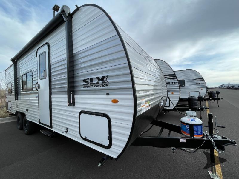 2026 Jayco Jay Flight SLX — front three-quarter view