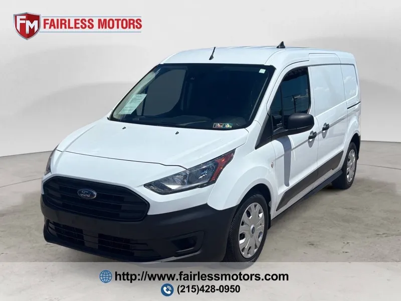 2022 Ford Transit Connect XL 4dr LWB Cargo Mini Van w/Rear Doors in Frozen White — front three-quarter view