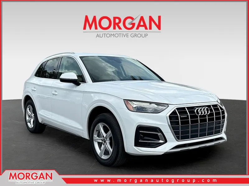 2024 Audi Q5 Premium in White — front three-quarter view