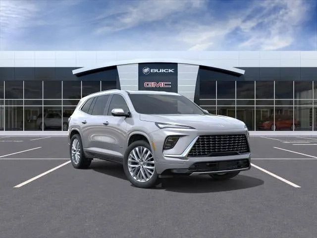 2026 Buick Enclave Avenir in Moonstone Gray Metallic — front three-quarter view