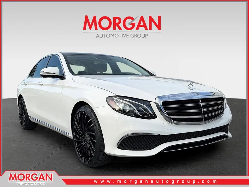 2020 Mercedes-Benz E-Class E 350 in Polar White — front three-quarter view