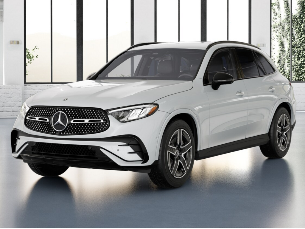 2026 Mercedes-Benz GLC 300 in MANUFAKTUR Moonlight White Metallic — front three-quarter view