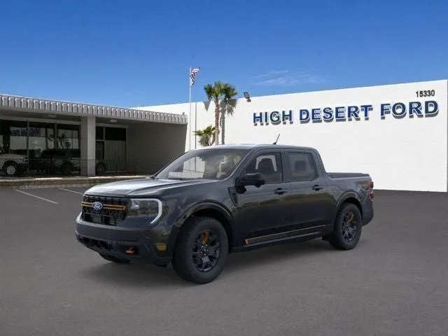 2026 Ford Maverick Tremor in Shadow Black — front three-quarter view