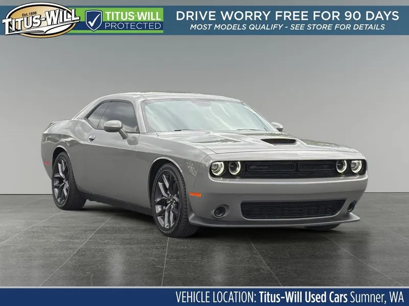 2023 Dodge Challenger GT in Gray Clearcoat — front three-quarter view