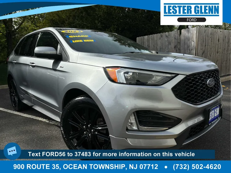 2023 Ford Edge ST-Line in Iconic Silver Metallic — front three-quarter view
