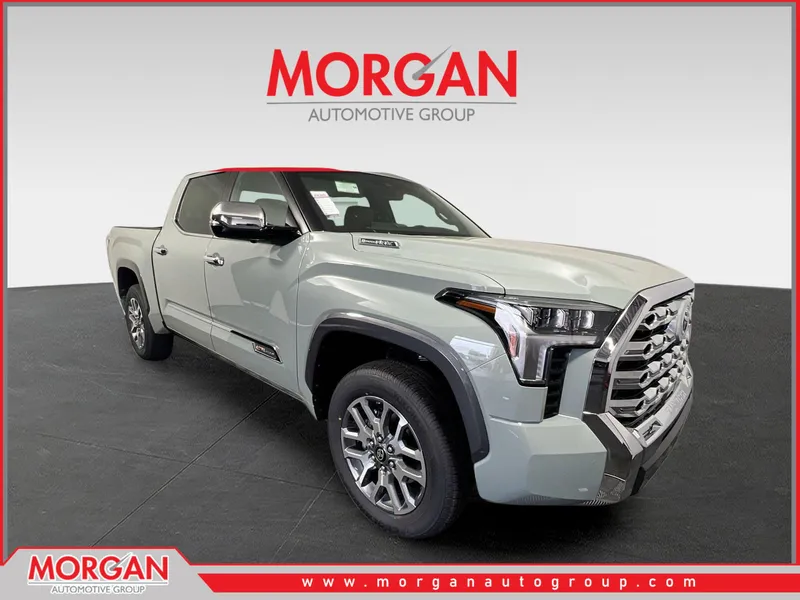 2026 Toyota Tundra 4WD 1794 Edition Hybrid in Lunar Rock — front three-quarter view