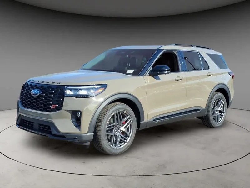 2026 Ford Explorer ST in Gray — front three-quarter view