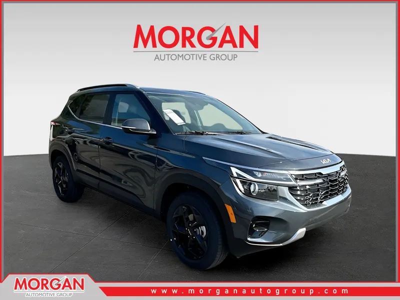 2026 Kia Seltos EX in Gray — front three-quarter view