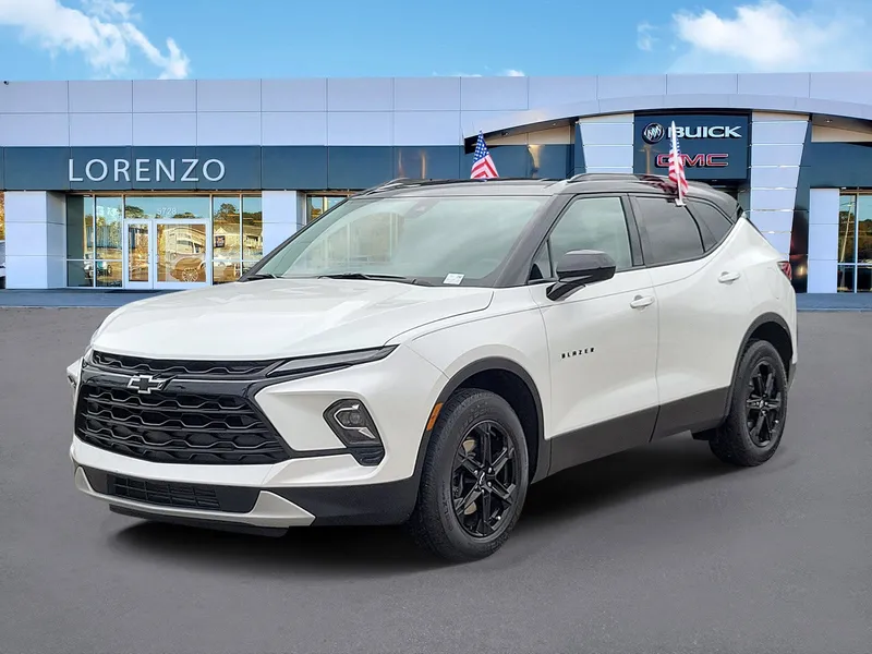 2024 Chevrolet Blazer 2LT in Iridescent Pearl Tricoat — front three-quarter view
