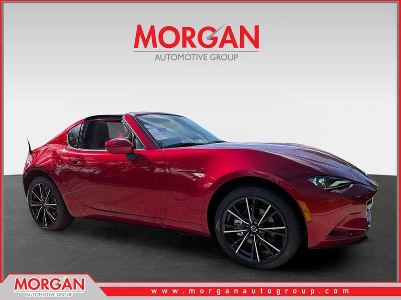 2026 Mazda MX-5 Miata RF Grand Touring in Red — front three-quarter view