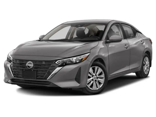 2025 Nissan Sentra S in Super Black — front three-quarter view