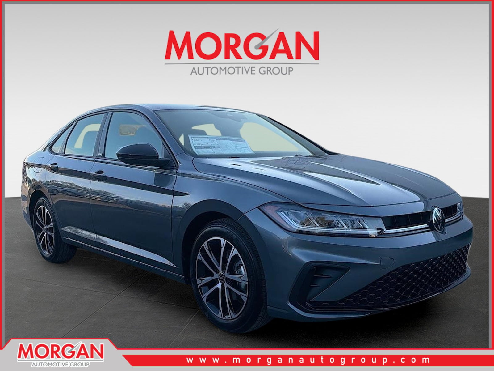 2026 Volkswagen Jetta Sport in Platinum — front three-quarter view