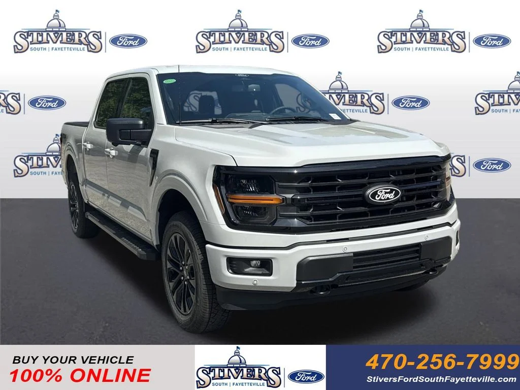 2026 Ford F-150 XLT in White — front three-quarter view