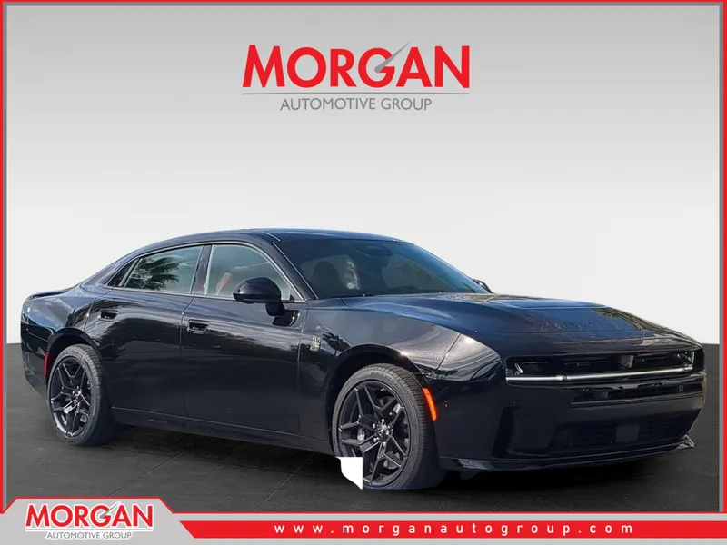 2026 Dodge Charger R/T Scat Pack in Black — front three-quarter view
