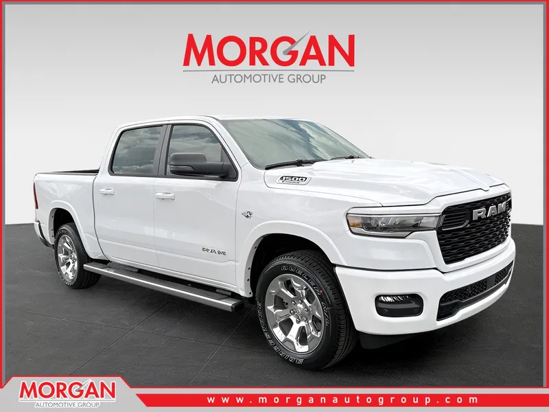 2026 Ram 1500 Big Horn/Lone Star in White — front three-quarter view