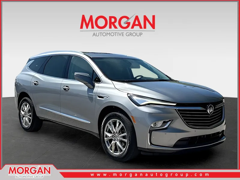 2023 Buick Enclave Premium in Moonstone Gray Metallic — front three-quarter view