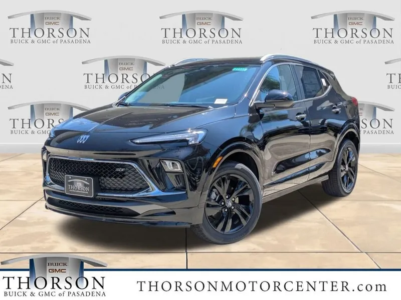 2026 Buick Encore GX Sport Touring in Ebony Twilight Metallic — front three-quarter view