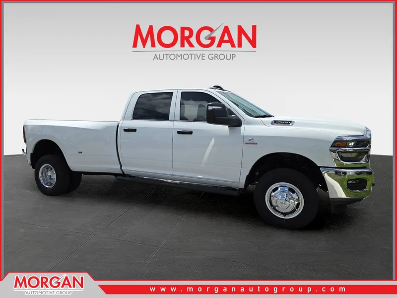 2026 Ram 3500 Tradesman in White — front three-quarter view