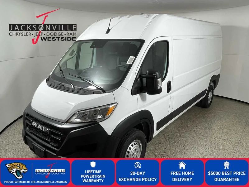 2026 RAM ProMaster Tradesman in Bright White Clear-Coat Exterior Paint — front three-quarter view