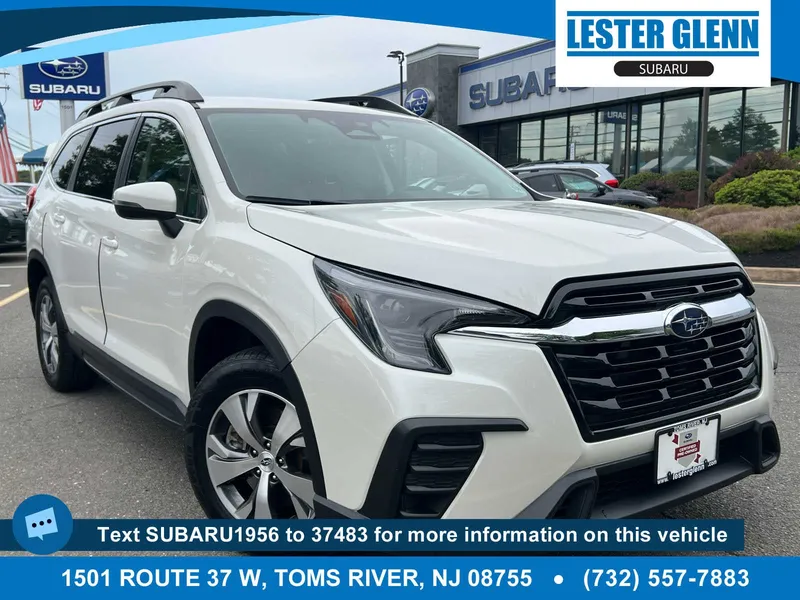 2023 Subaru Ascent Premium in Crystal White Pearl — front three-quarter view