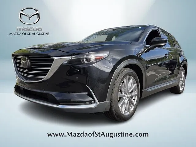 2021 Mazda CX-9 Grand Touring in Black — front three-quarter view