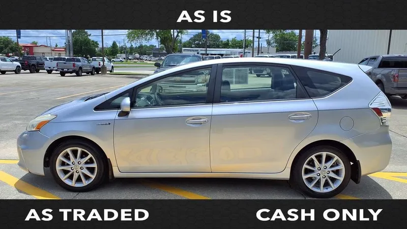 2012 Toyota Prius v Two in Silver — front three-quarter view
