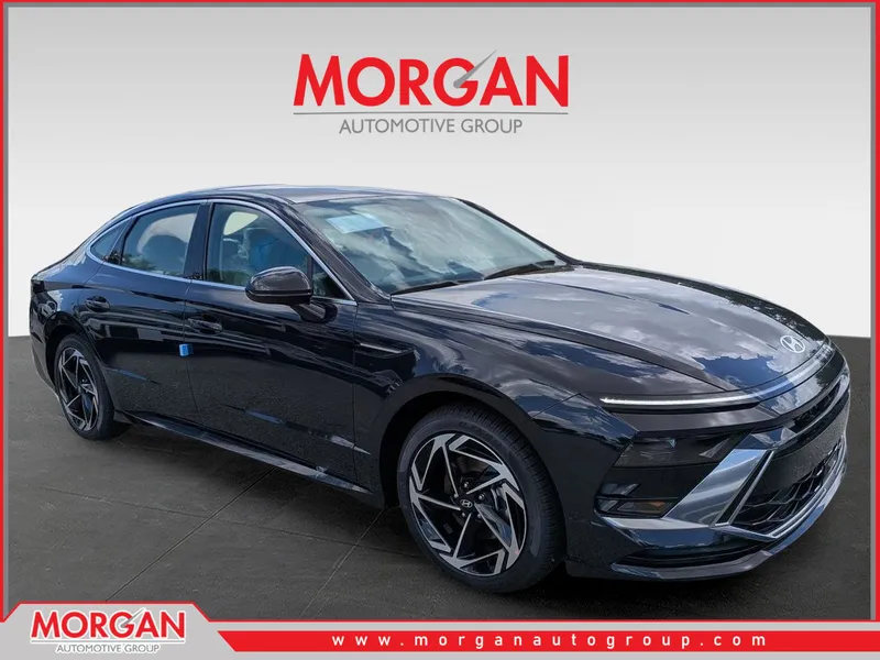 2026 Hyundai SONATA SEL Sport in Carbon Blue — front three-quarter view