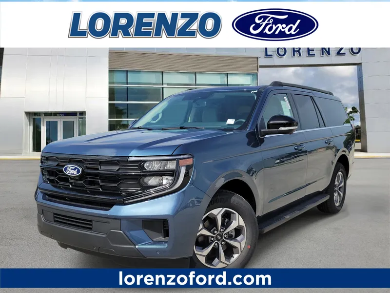 2027 Ford Expedition Max Active in Nocturnal Blue Metallic — front three-quarter view