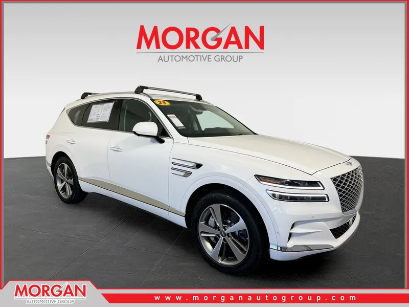 2023 Genesis GV80 3.5T in Alta White — front three-quarter view