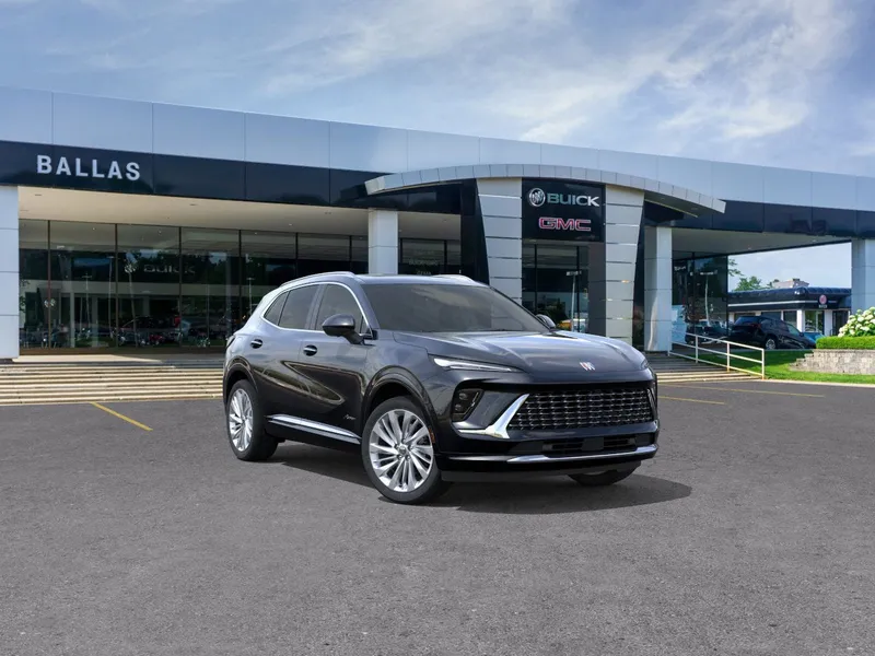 2026 Buick Envision Avenir in Ebony Twilight Metallic — front three-quarter view